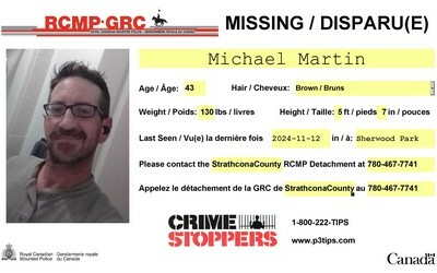 Strathcona County RCMP Seek Public Assistance In Locating Missing Male